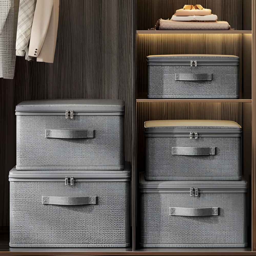 Fabric Storage Box Closet Organizer Foldable Storage Bin