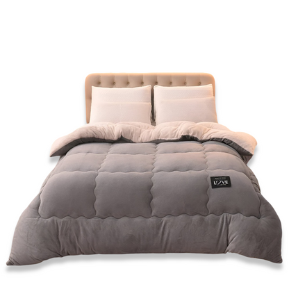 Faux Lamb Wool Winter Duvet Cover Soft Warm Bedding Set