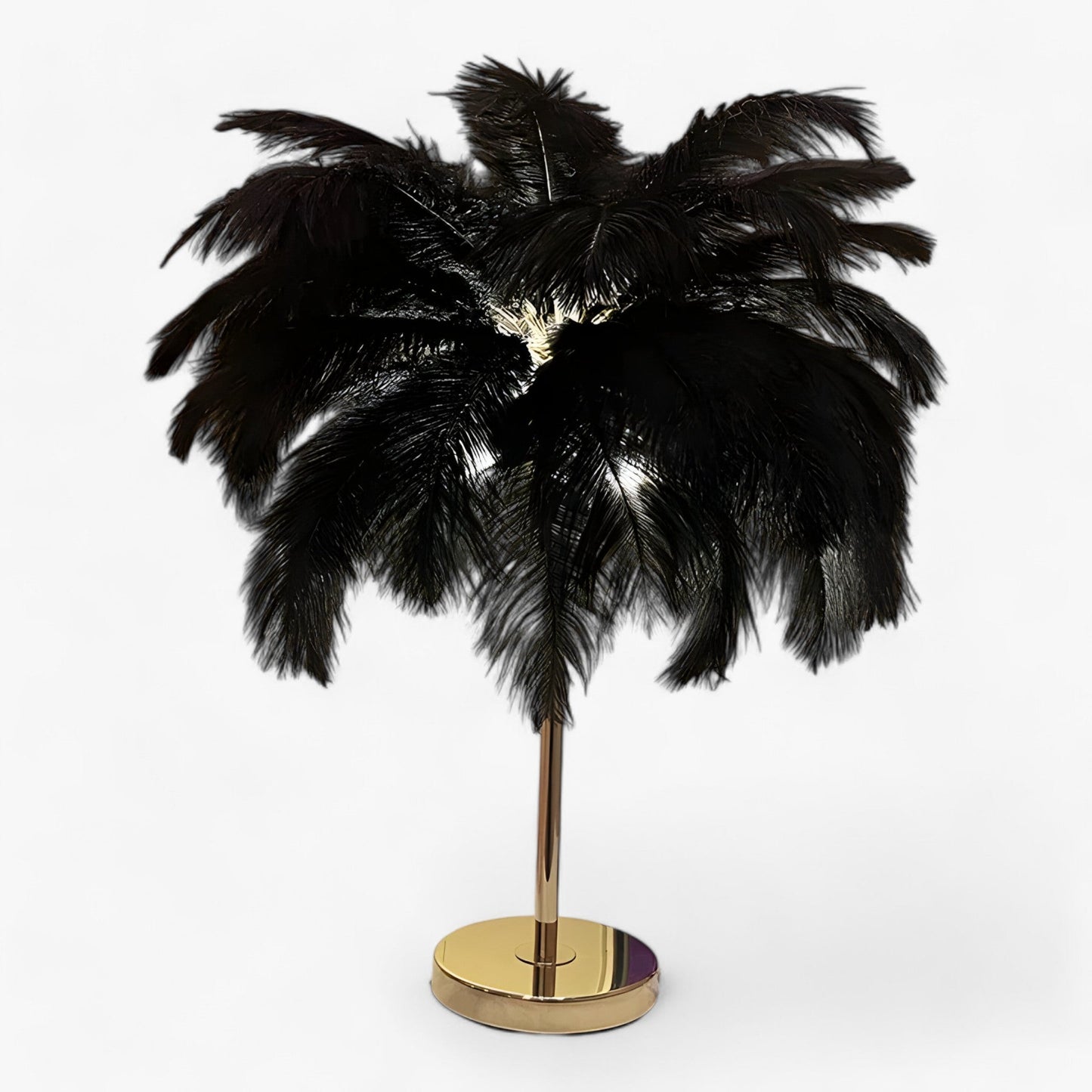 Feather LED Table Lamp Touch Control Bedroom Decor Light