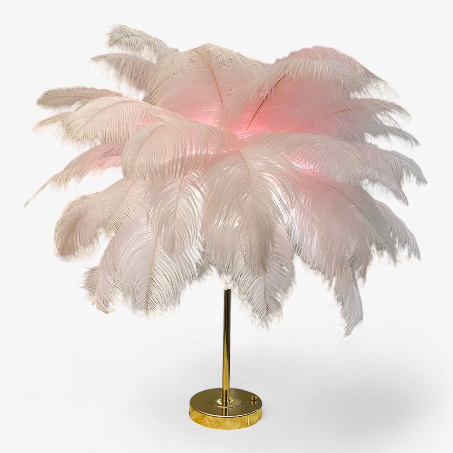 Feather LED Table Lamp Touch Control Bedroom Decor Light