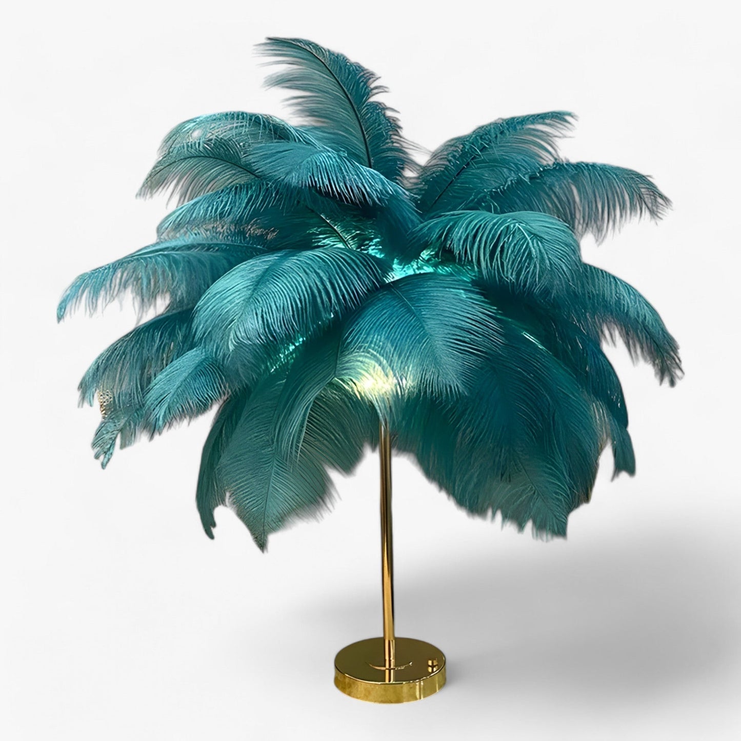 Feather LED Table Lamp Touch Control Bedroom Decor Light