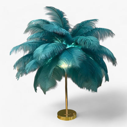 Feather LED Table Lamp Touch Control Bedroom Decor Light