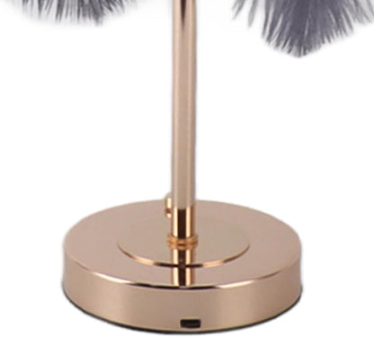 Feather LED Table Lamp Touch Control Bedroom Decor Light