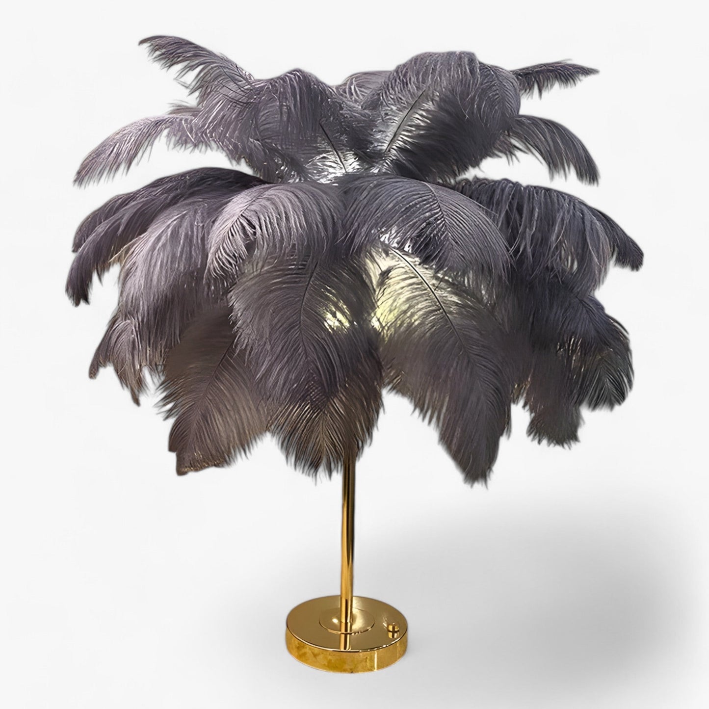 Feather LED Table Lamp Touch Control Bedroom Decor Light