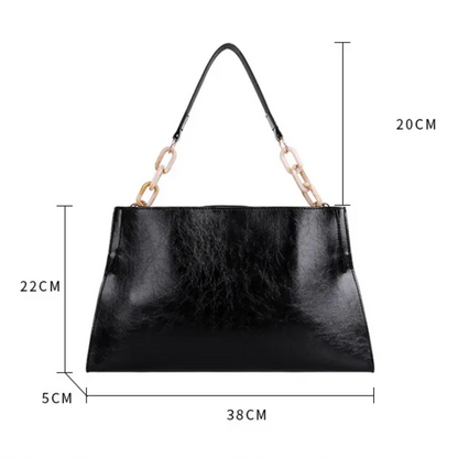 Felice Leather Shoulder Bag – Stylish Crossbody & Chic Chain Accent