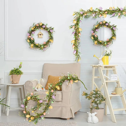 Festive Silk Flower Garland Decorative Floral Vine 1.7m