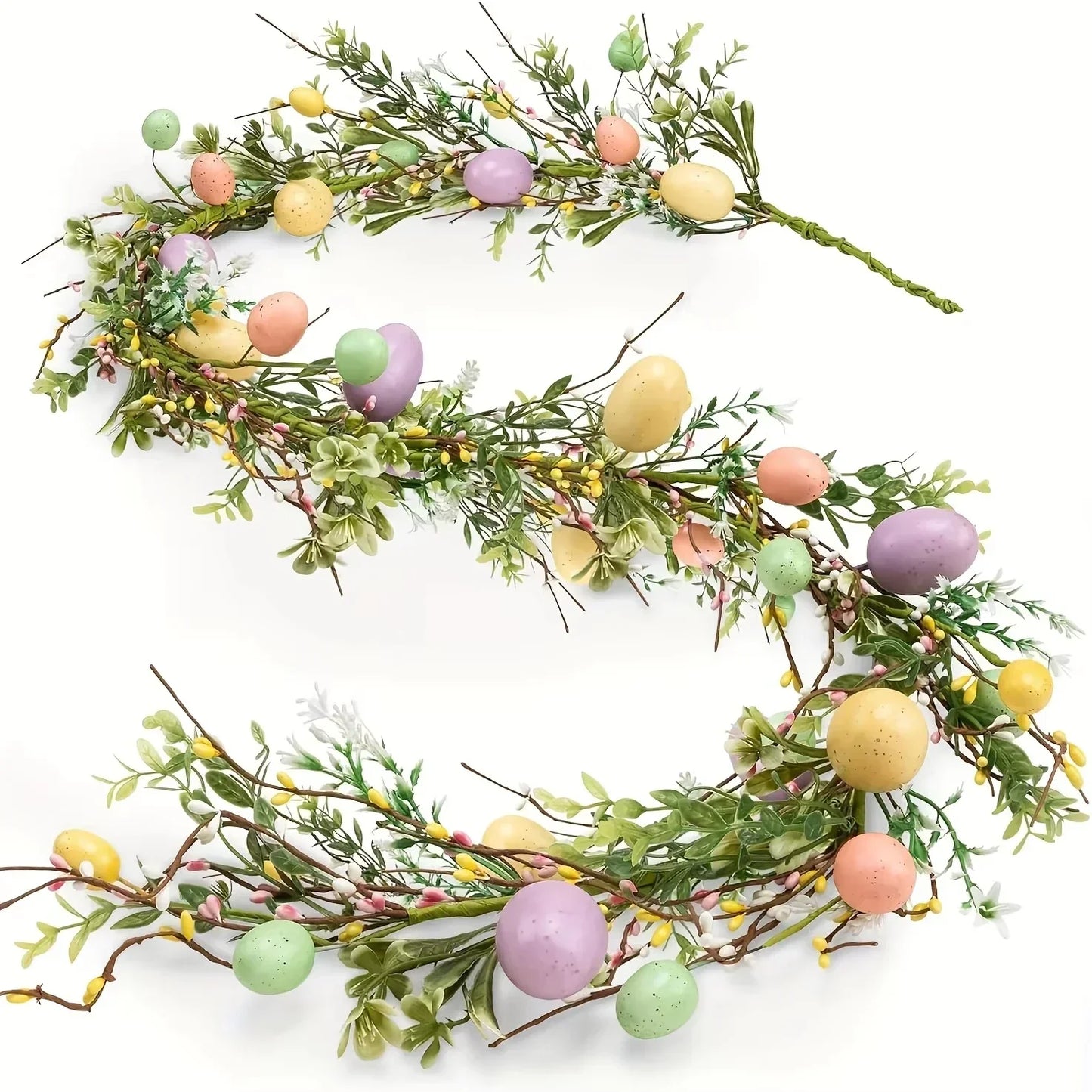 Festive Silk Flower Garland Decorative Floral Vine 1.7m