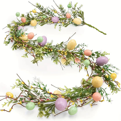 Festive Silk Flower Garland Decorative Floral Vine 1.7m
