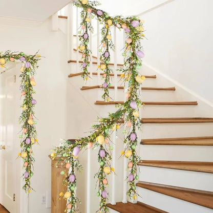 Festive Silk Flower Garland Decorative Floral Vine 1.7m