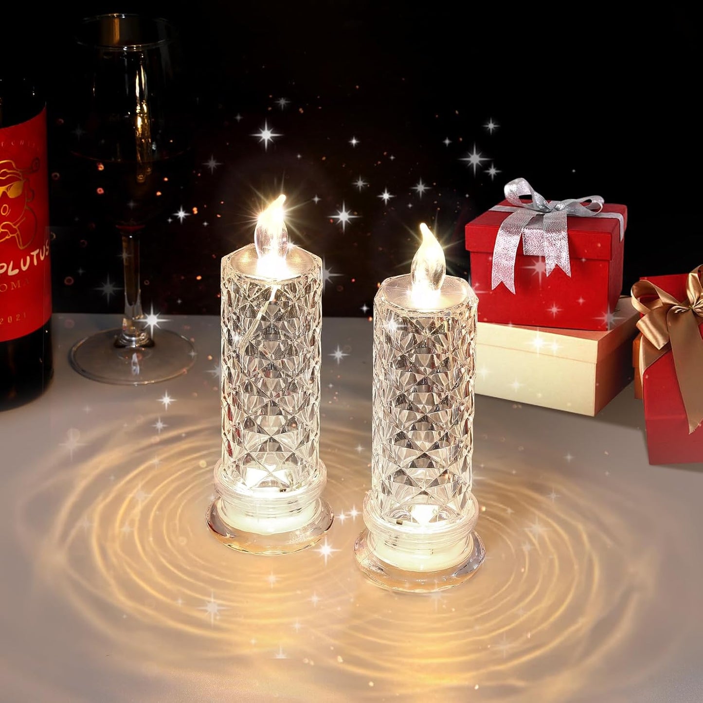 Flameless LED Candles Rose Light Decorative Mood Lighting