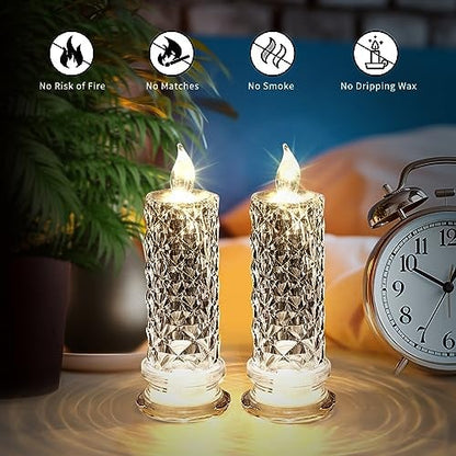 Flameless LED Candles Rose Light Decorative Mood Lighting