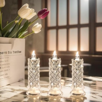 Flameless LED Candles Rose Light Decorative Mood Lighting