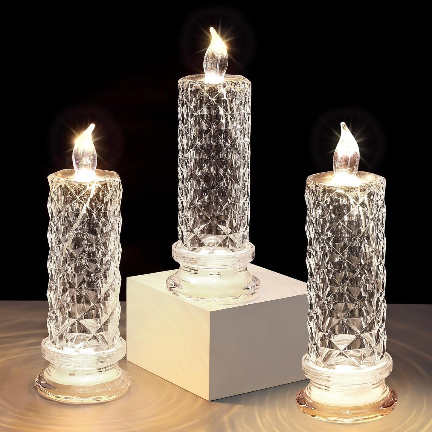Flameless LED Candles Rose Light Decorative Mood Lighting