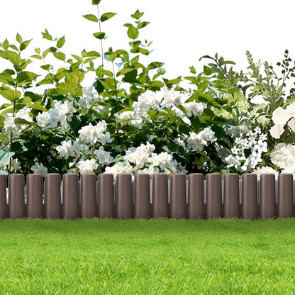 Flexible Garden Border Fence Wood Look Lawn Edging