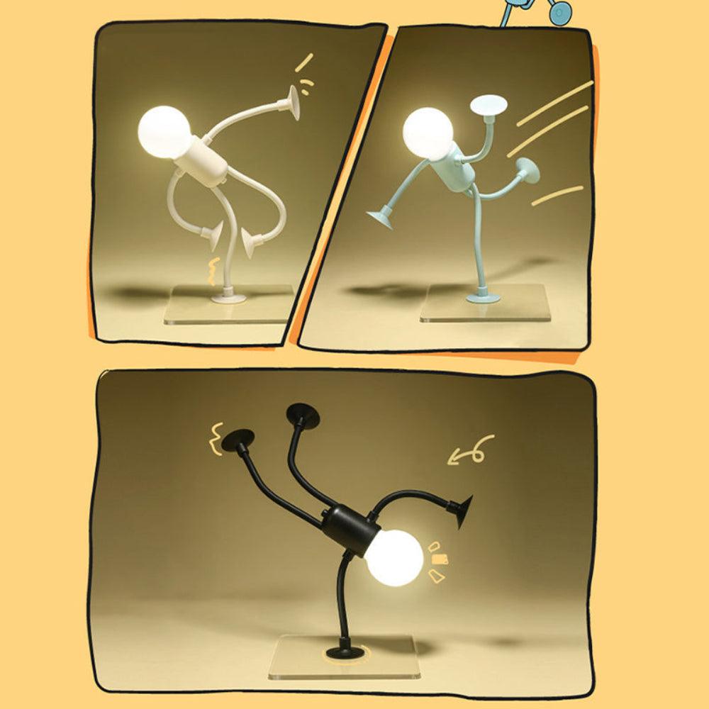 Flexible LED Night Light Adjustable Figure Lamp Kids Bedroom Decorative Lighting