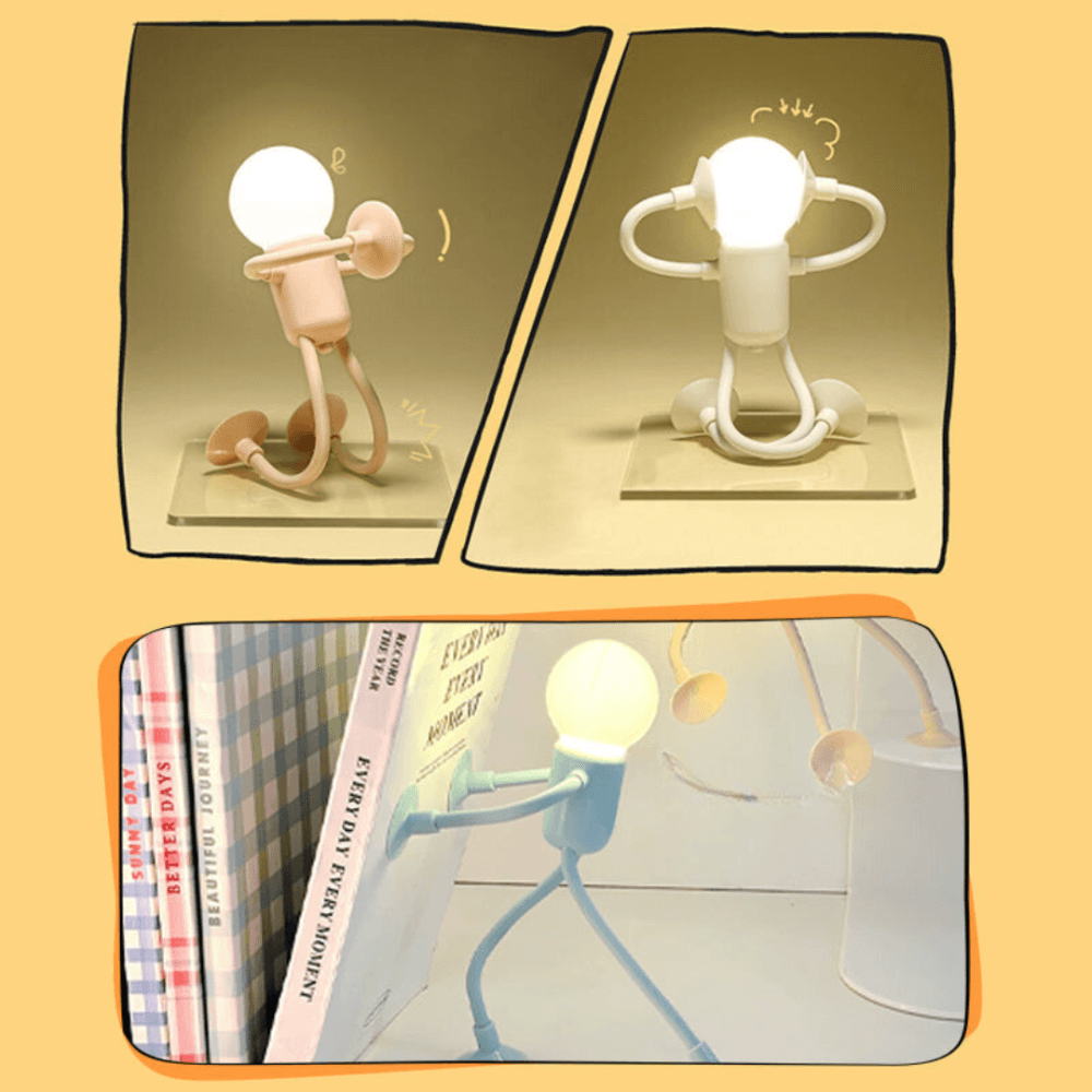 Flexible LED Night Light Adjustable Figure Lamp Kids Bedroom Decorative Lighting