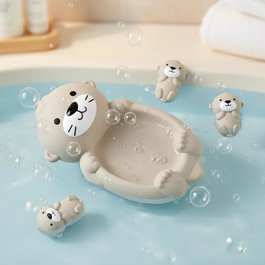 Floating Animal Bath Toys Baby Toddler 4 Piece Water Play Set