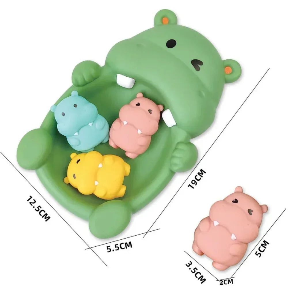 Floating Animal Bath Toys Baby Toddler 4 Piece Water Play Set