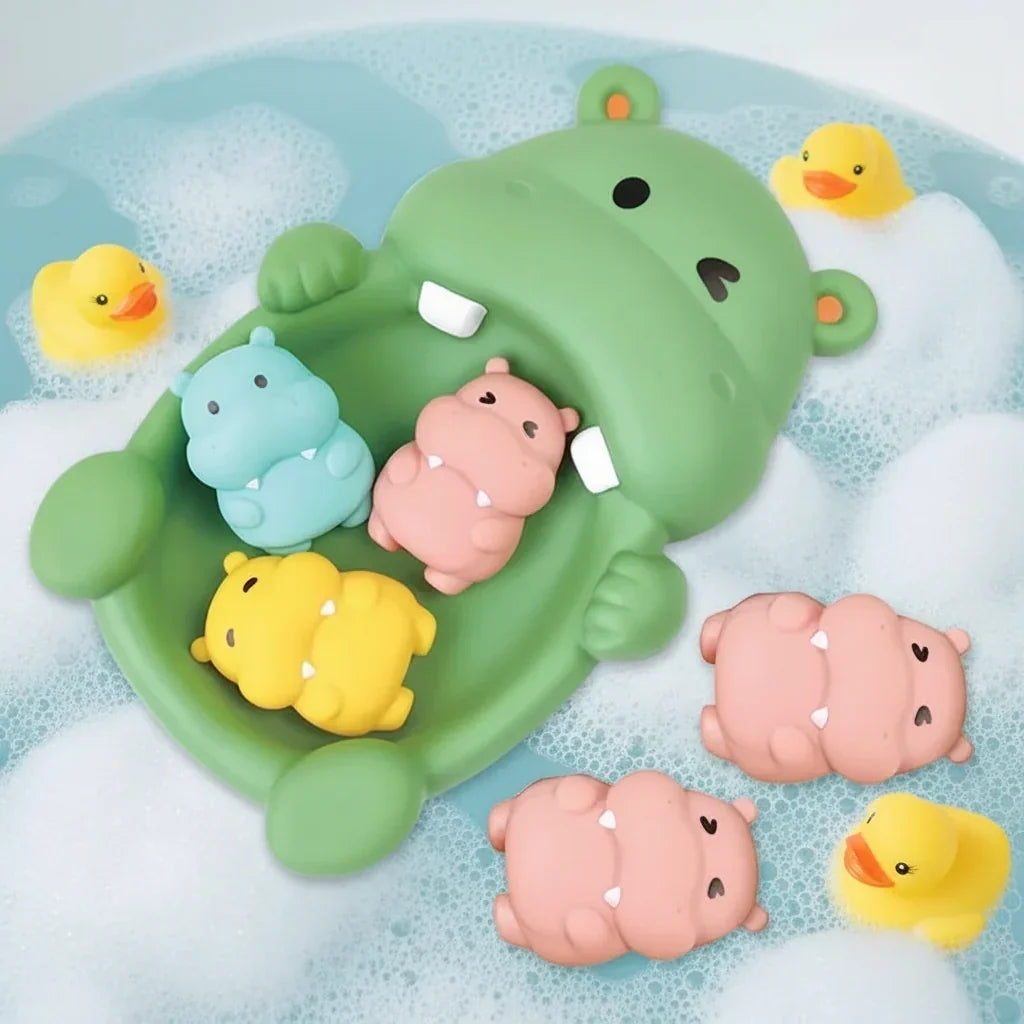 Floating Animal Bath Toys Baby Toddler 4 Piece Water Play Set
