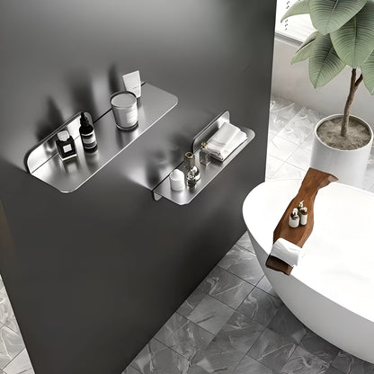 Floating Wall Shelf Minimalist Stainless Steel Storage Rack