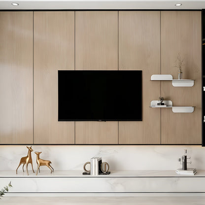 Floating Wall Shelf Minimalist Stainless Steel Storage Rack