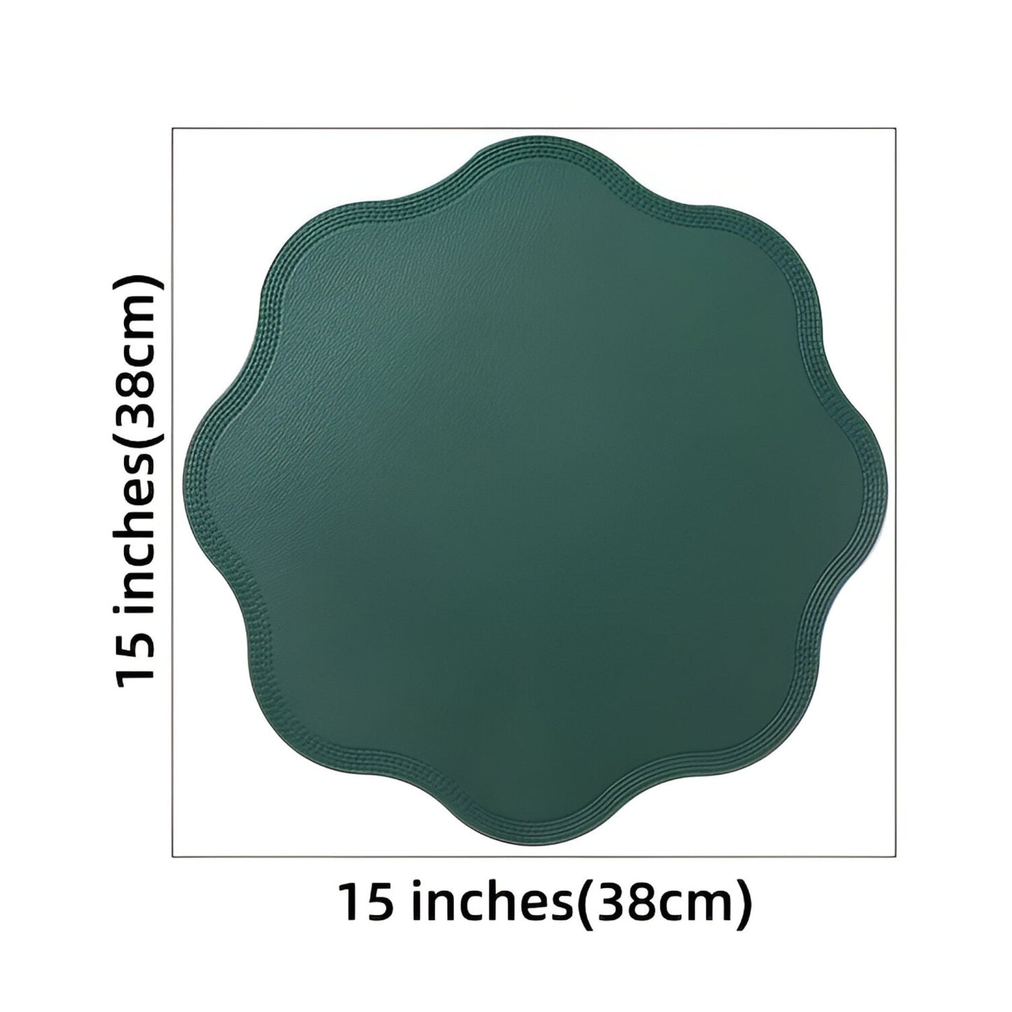 Floral Embossed Faux Leather Placemats Table Mats