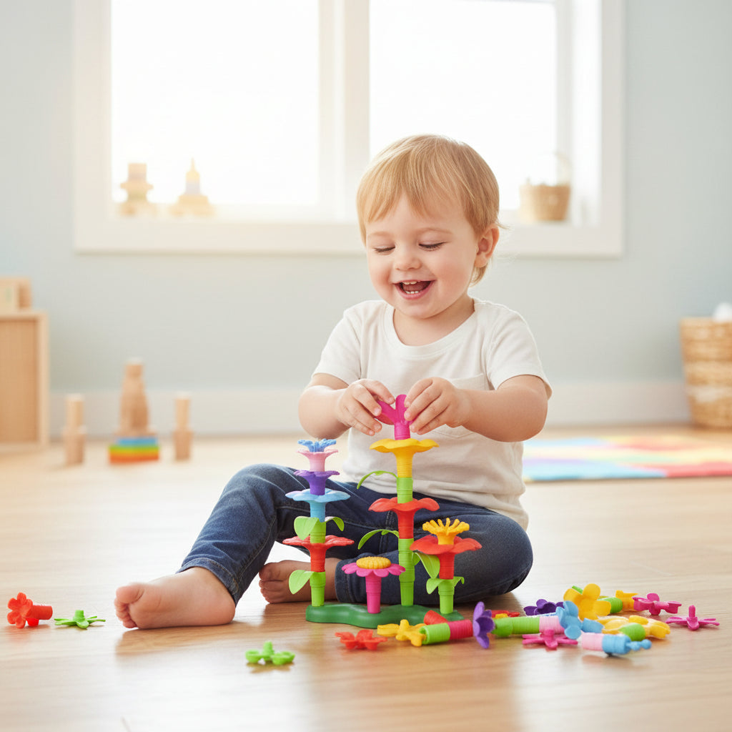 Flower Construction Toy Set for Creative Kids