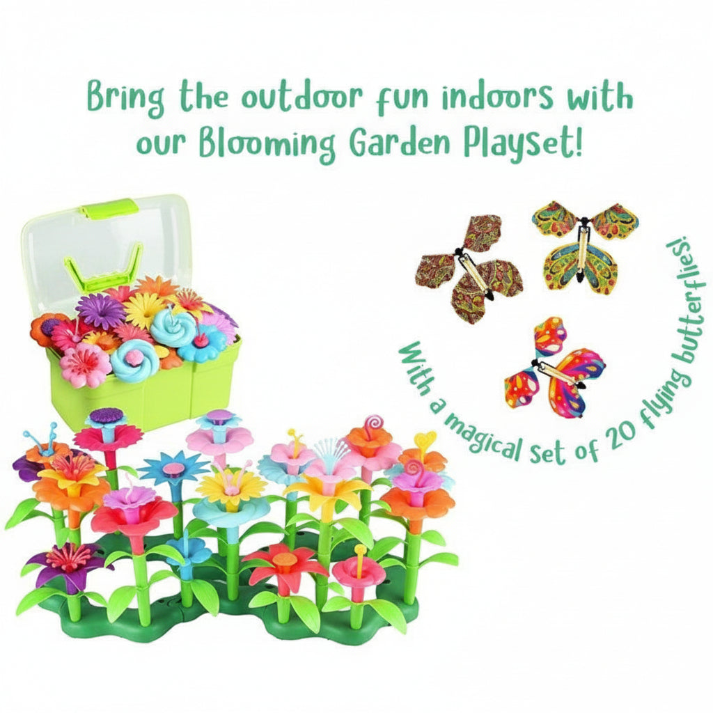 Flower Construction Toy Set for Creative Kids