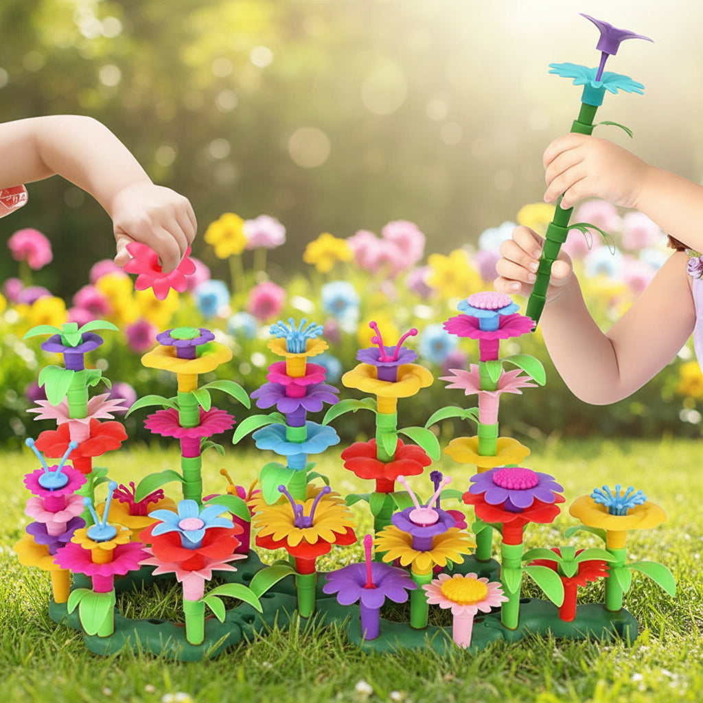 Flower Construction Toy Set for Creative Kids