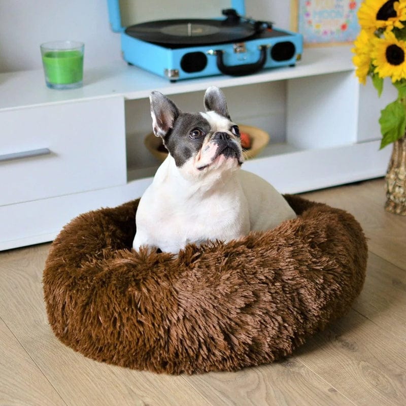 Fluffy Calming Pet Bed Anti Anxiety Plush Dog Cushion