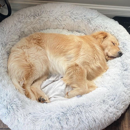 Fluffy Calming Pet Bed Anti Anxiety Plush Dog Cushion