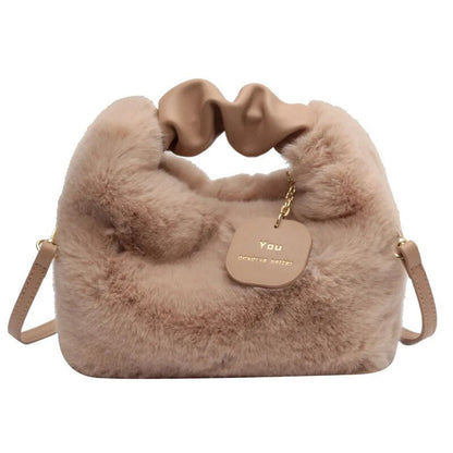Fluffy Crossbody Bag Women Plush Shoulder Handbag