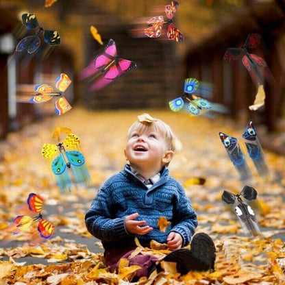 Flying Butterfly Surprise Toy Wind Up Gift Card Decoration