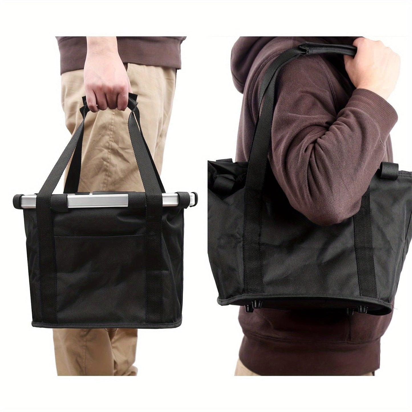 Foldable Bike Basket Large Capacity Bicycle Storage Carrier Bag