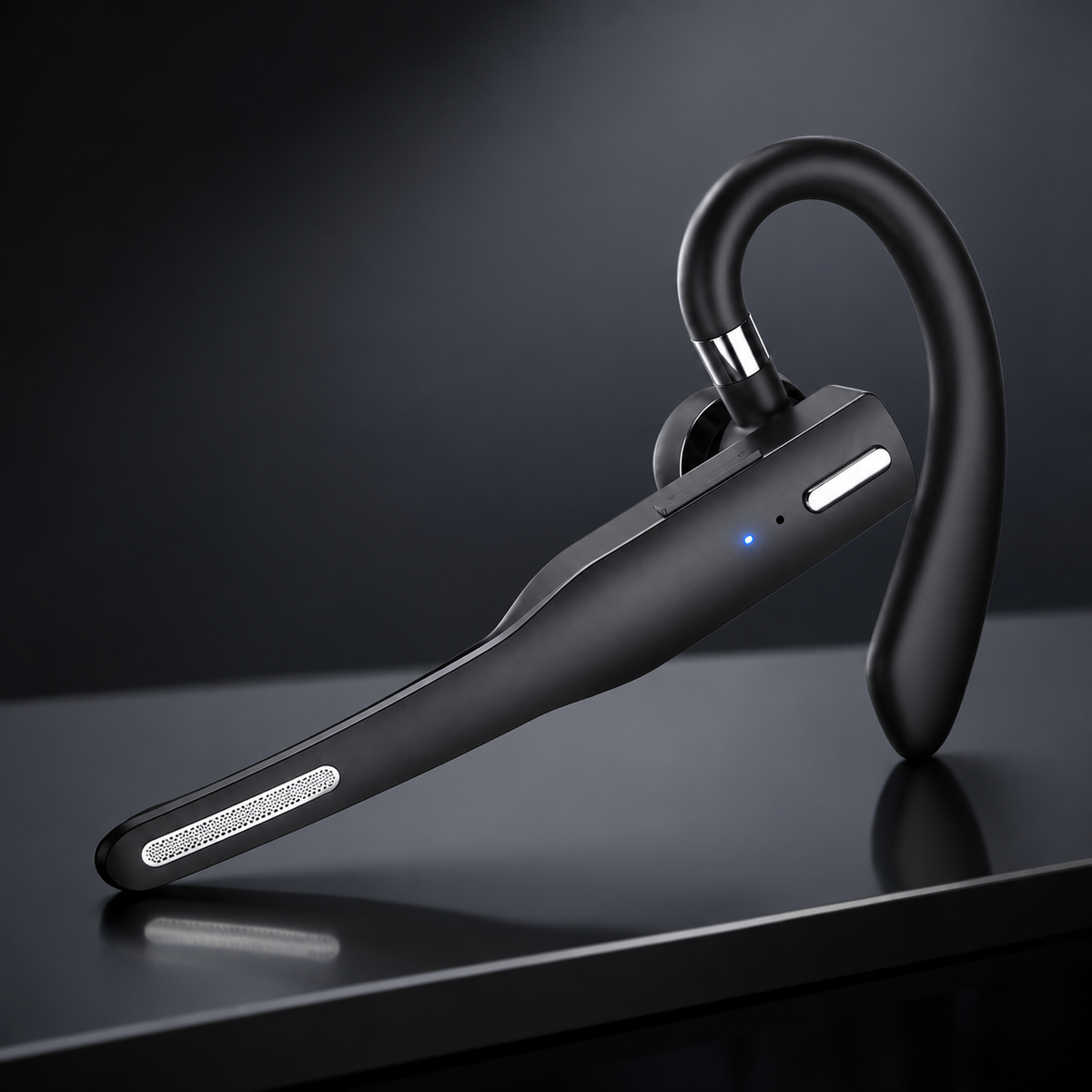Foldable Bluetooth Headset with Dual Microphones, Noise Reduction and Hands-Free Calling