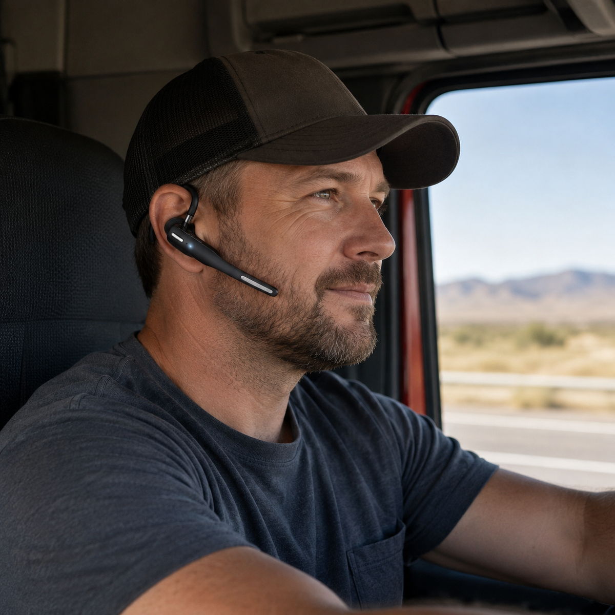 Foldable Bluetooth Headset with Dual Microphones, Noise Reduction and Hands-Free Calling