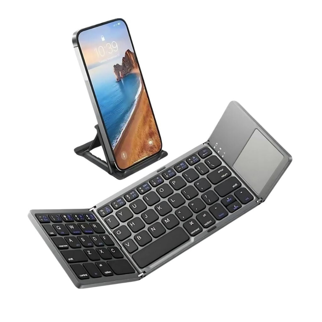 Foldable Bluetooth Keyboard With Touchpad Portable Wireless Keyboard