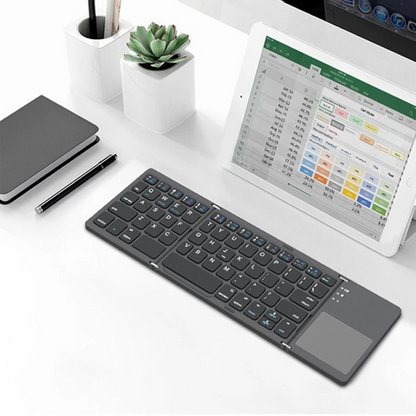 Foldable Bluetooth Keyboard With Touchpad Portable Wireless Keyboard