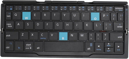 Foldable Bluetooth Keyboard with Stand for Travel and Work