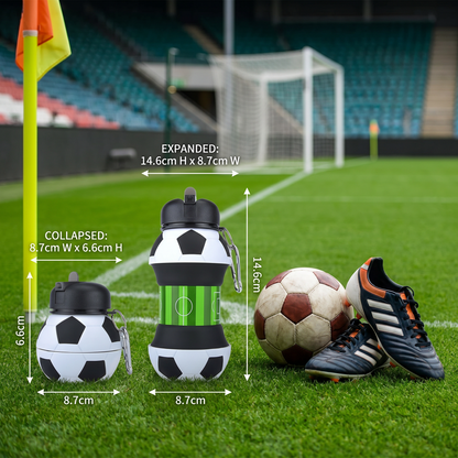 Foldable Collapsible Silicone Water Bottle Leak Proof Sports Travel Gym