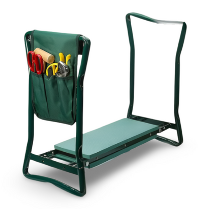 Foldable Garden Kneeler Seat Portable Gardening Stool Tool Pouch