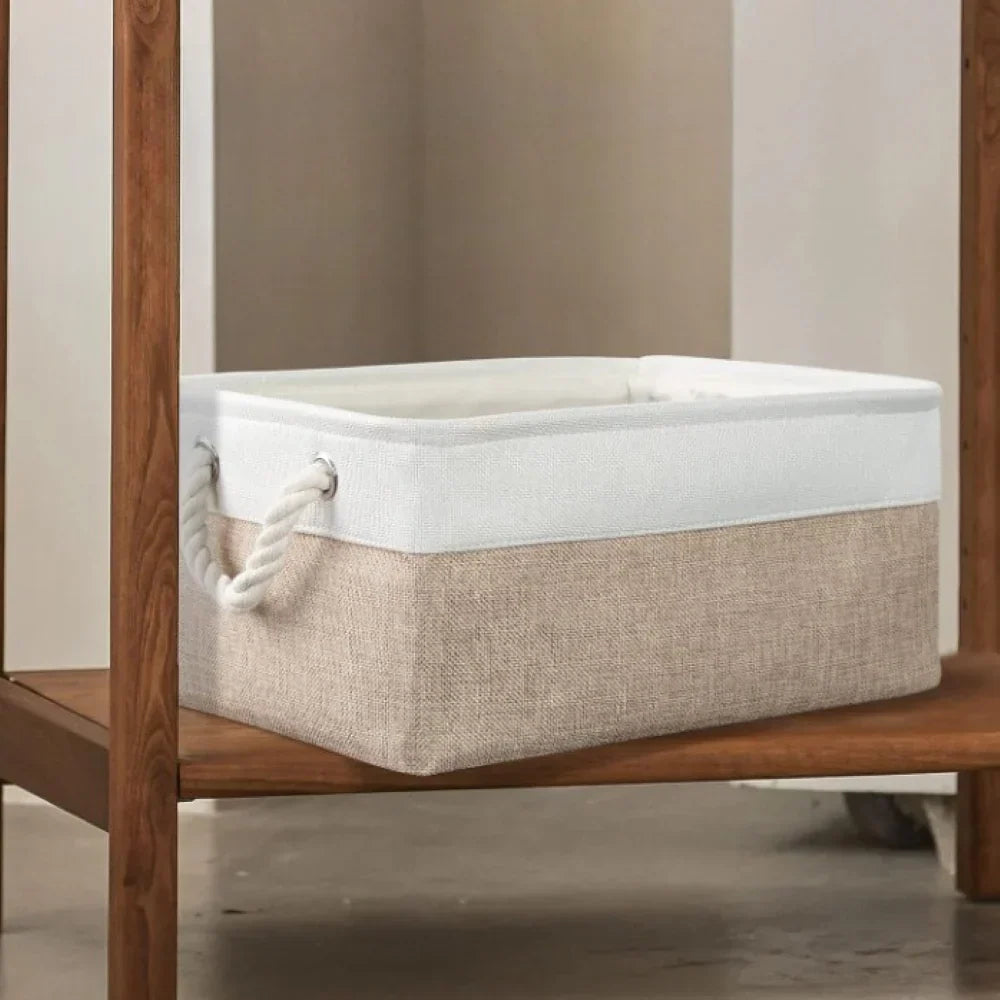 Foldable Oxford Storage Box Rope Handle Organizer Bin