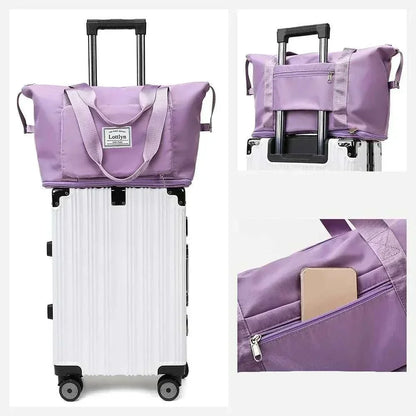 Foldable Travel Duffel Bag Large Capacity Weekend Tote