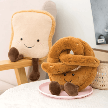 Food Plush Toy Soft Bread Pretzel Croissant Cushion