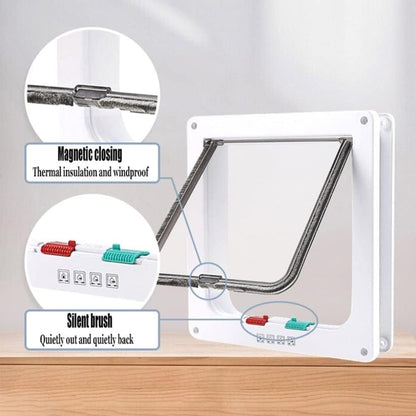 Four Way Locking Pet Door for Cats and Small Dogs Easy Access