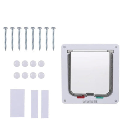 Four Way Locking Pet Door for Cats and Small Dogs Easy Access