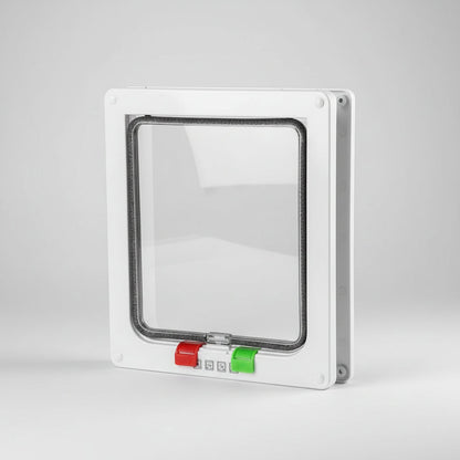 Four Way Locking Pet Door for Cats and Small Dogs Easy Access