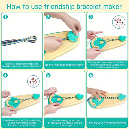 Friendship Bracelet Maker Kit DIY Bracelet Craft Kit Kids Creative Set