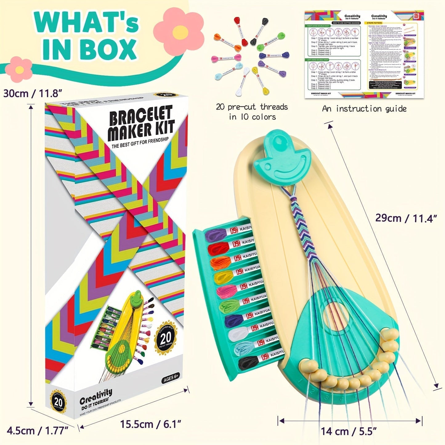 Friendship Bracelet Maker Kit DIY Bracelet Craft Kit Kids Creative Set