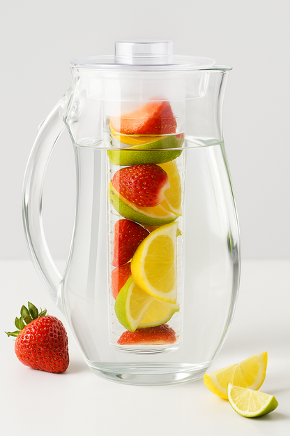 Fruit Infuser Water Pitcher Healthy Hydration Beverage Jug